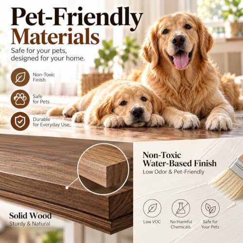 62" Farmhouse Dog Crate Furniture for 2 Dogs,Dog Crate TV Stand, White, view 7