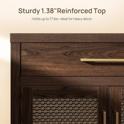 30" Sideboard Buffet Cabinet with Adjustable Shelf, Espresso Walnut, view 7