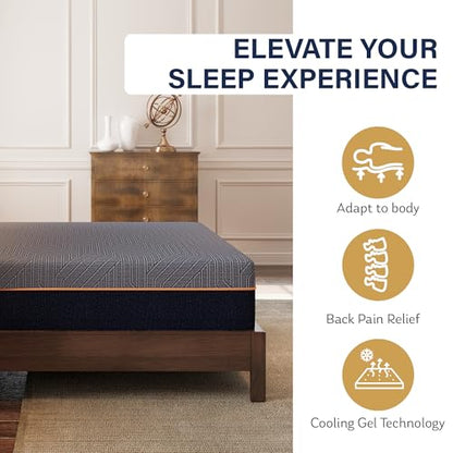 EGOHOME King 12 inch Copper Gel Memory Foam Mattress Pressure Relief Medium, view 6