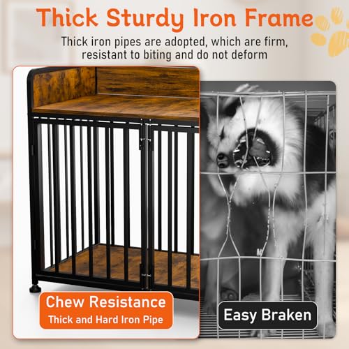 Furniture Style Dog Crate, Large Dog Kennel Indoor, view 3