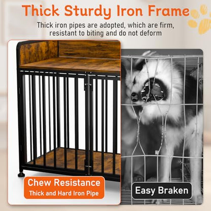 Furniture Style Dog Crate, Large Dog Kennel Indoor, view 3