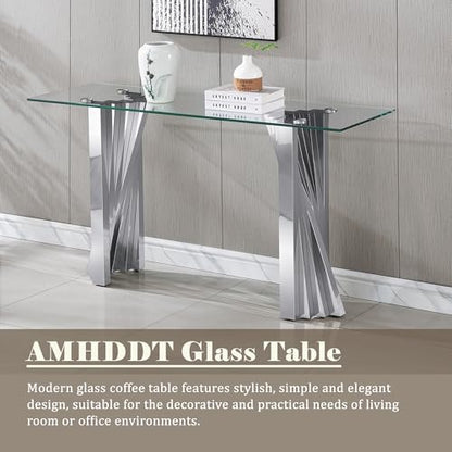 55" Glass Console Table, view 5