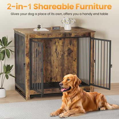 Dog Crate Furniture, 42 Inch Indoor Dog Kennel for Large Dogs Up to 70 LBS, view 3