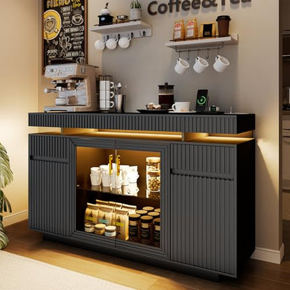 47.2" Sideboard Buffet Cabinet with Storage, Adjustable Shelf, view 2