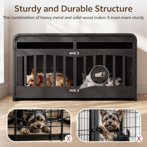 Dog Crate Furniture, 39'' Dog Kennel Indoor for Small/Medium Dogs, view 5