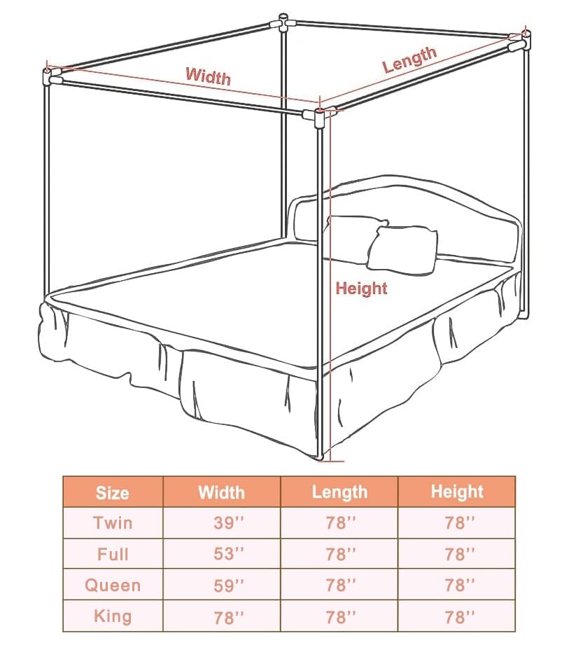 Canopy Bed Frame Full Size, Stainless Steel Canopy Bed Frame Full Size, view 3
