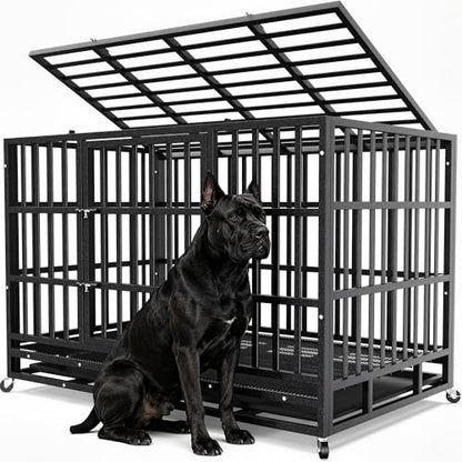 48 Inch Heavy Duty Dog Crate, Indestructible Kennel for Large Dogs, view 2