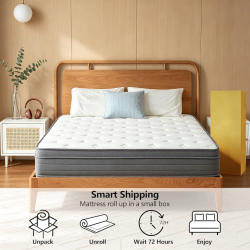 Memory Foam Hybrid Mattress in a Box with Pocket Spring for Pressure Relief, view 8