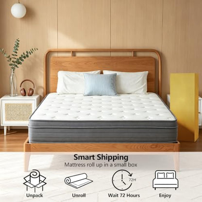 Memory Foam Hybrid Mattress in a Box with Pocket Spring for Pressure Relief, view 8