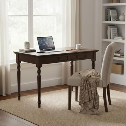 ADORZ Walnut Writing Desk with Drawers, 47 Inch, view 6