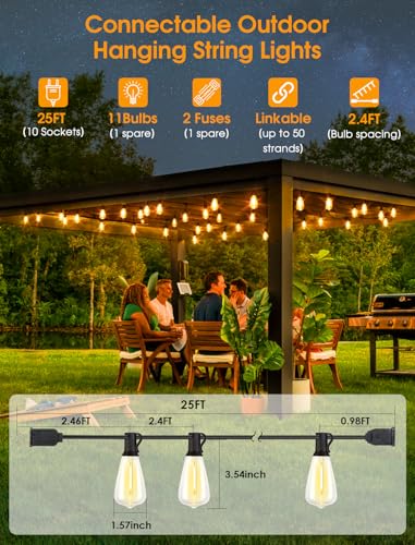 25FT Outdoor String Lights, view 5