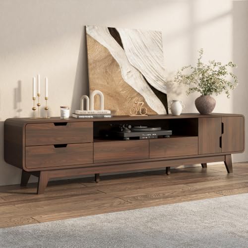 75" TV Stand, Mid Century Modern TV Stands for TVs up to 85 inch, view 2