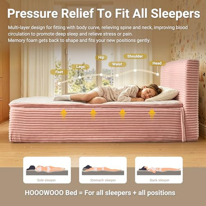Boneless Bed Frame with Mattress Twin Size, view 7