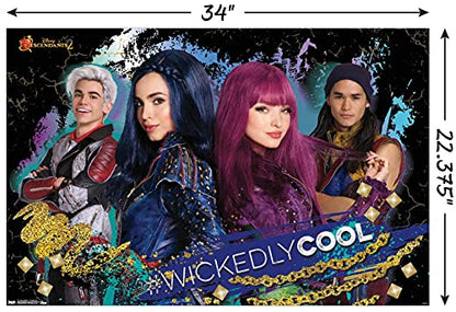 Disney Descendants 2 - Wickedly Cool Wall Poster, 22.375" x 34", Unframed Version