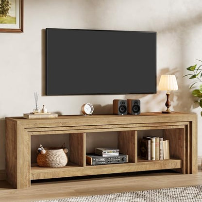 Tribesigns 63" TV Stand for TVs Up to 75 Inches, Wood Entertainment Center, view 2