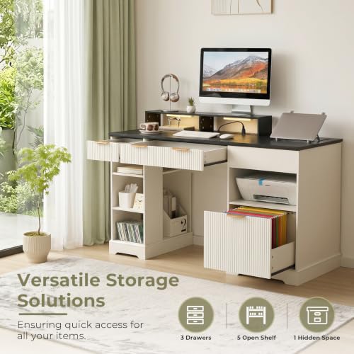 Executive Desk with Drawers and Standing Desk, view 7