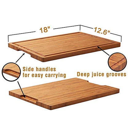 Bamboo Wood Cutting Board for Kitchen, view 4