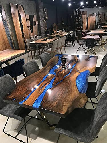 Epoxy Table Top Fully Customised Thick Resin River Table Indoor Outdoor Coffee Table Top Wooden Dining Table Top (36x20 inches) with 18 Inches Tall Legs
