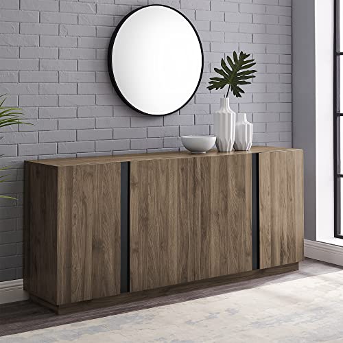 Liss Contemporary 4-Door Minimalist Sideboard 70 Inch Slate Grey