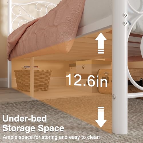 Metal Canopy Bed Frame Twin Size, view 6