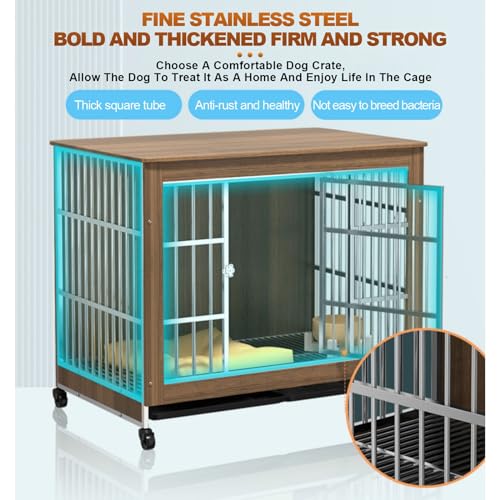 Rustic Heavy Duty Dog Crate Furniture, view 5