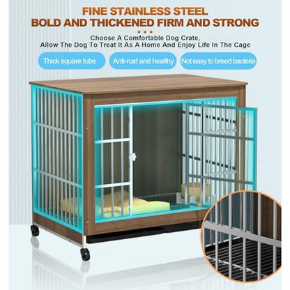 Rustic Heavy Duty Dog Crate Furniture, view 5