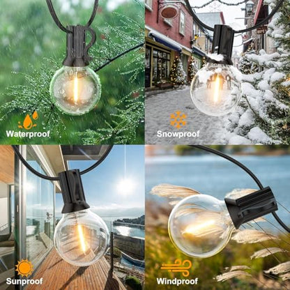 Outdoor String Lights, 100FT G40 Bulbs Shatterproof Patio Lights, view 3