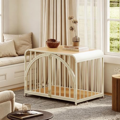 Furniture Style Dog Crate, 30 Inch Dog Kennel Indoor with Arched Doors, view 7