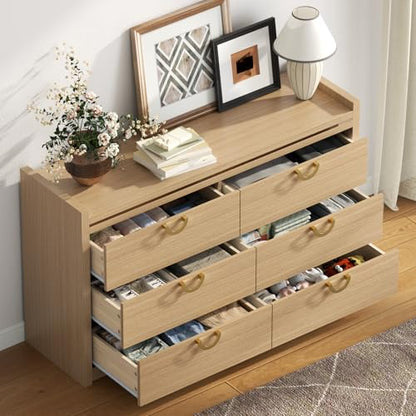 6 Drawer Dresser for Bedroom, view 4