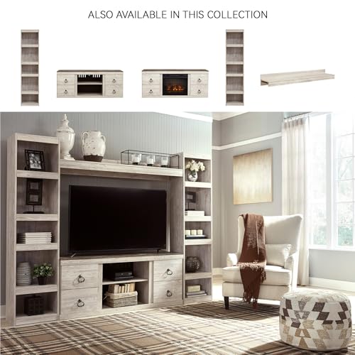 Signature Design by Ashley Willowton 4-Piece TV Entertainment Center, White, view 7