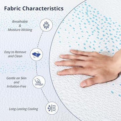 EGOHOME 10 Inch Full Gel Memory Foam Mattress with Charcoal Medium Firm, view 5