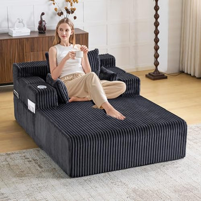 66" Oversized Chaise Lounge Indoor, view 7