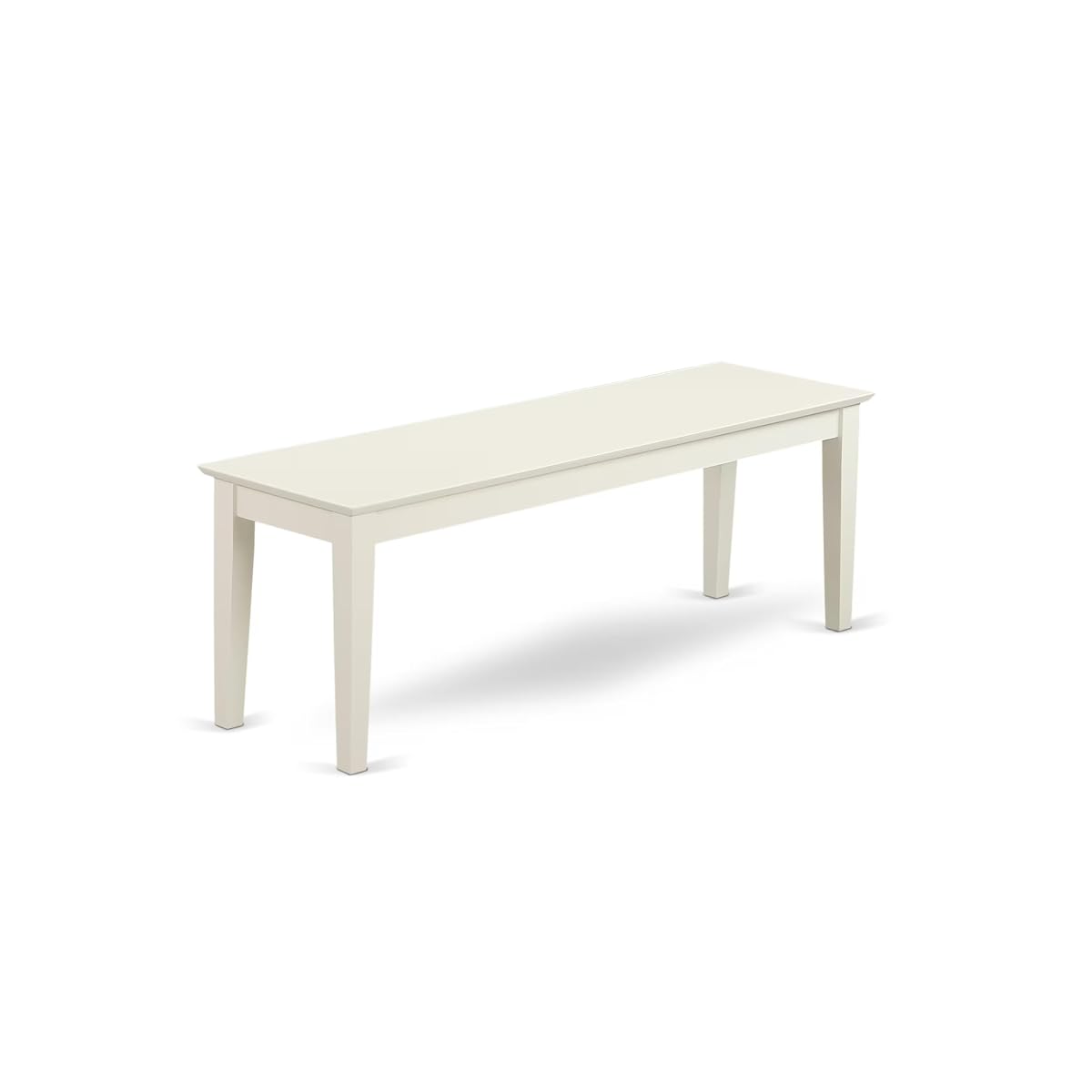 Capri 18" Traditional Wood Bench in Linen White