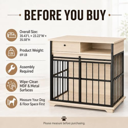 Dog Crate Furniture, Wooden Dog Kennel Furniture, view 8