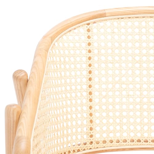 SAFAVIEH Couture Collection Emmy Tropical Coastal Natural Rattan Back Dining Chair