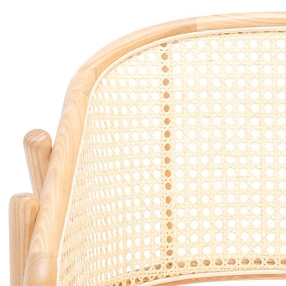 SAFAVIEH Couture Collection Emmy Tropical Coastal Natural Rattan Back Dining Chair