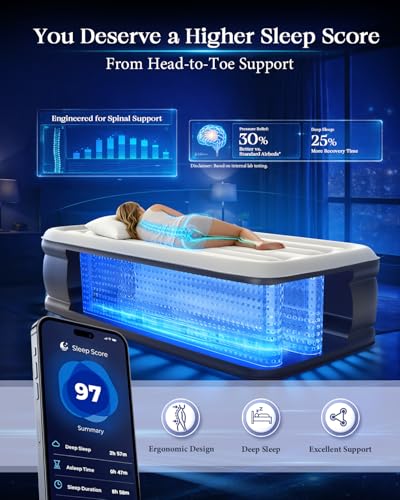 Twin XL Air Mattress with Built-in Pump,18" Raised,80" Long,500 lb, view 7