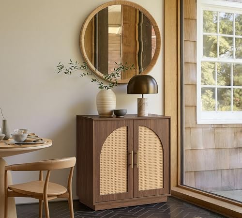 31.7" Sideboard Buffet Cabinet with Storage, Natural Walnut, view 6