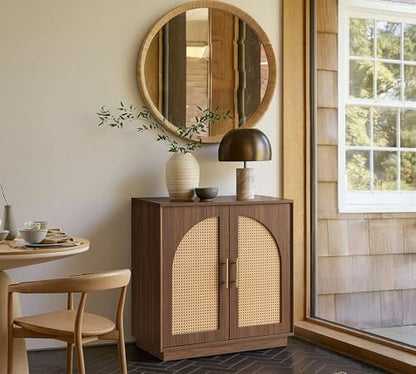 31.7" Sideboard Buffet Cabinet with Storage, Natural Walnut, view 6