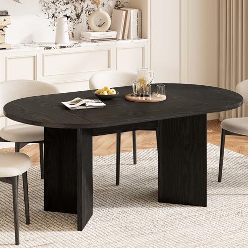 63" Rustic Oval Dining Table for 4-6, view 8