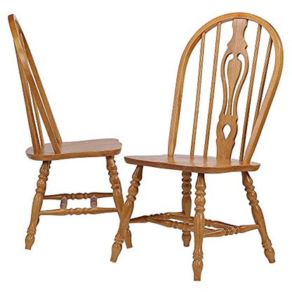 5 Piece Drop Leaf Extension Dining Set with Keyhole Chairs