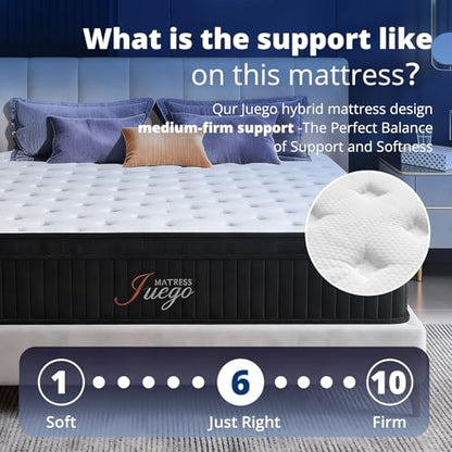 14 Inch King Size Mattress, Comfort Hybrid Mattress for All Sleepers, view 5