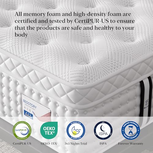 14 Inch Medium Firm Queen Mattress, Luxury Hybrid Mattress in a Box for Zoned Pressure and Back Pain Relief, Signature Collection Deep Sleep Mattresses, 10 Years Warranty, 365 Nights Trial