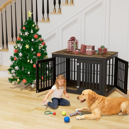 48 Inch Heavy-Duty Dog Crate Furniture, view 3