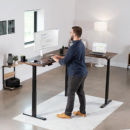 Black Electric Corner 3 Leg Standing Desk Frame, DESK-V130EB, view 7
