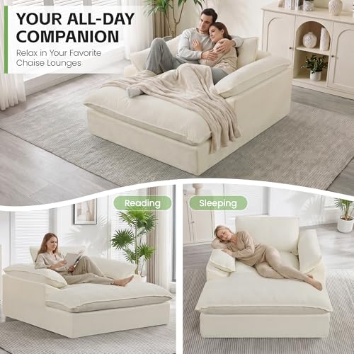 69" Oversized Boneless Chaise Lounge Chair Indoor, view 7
