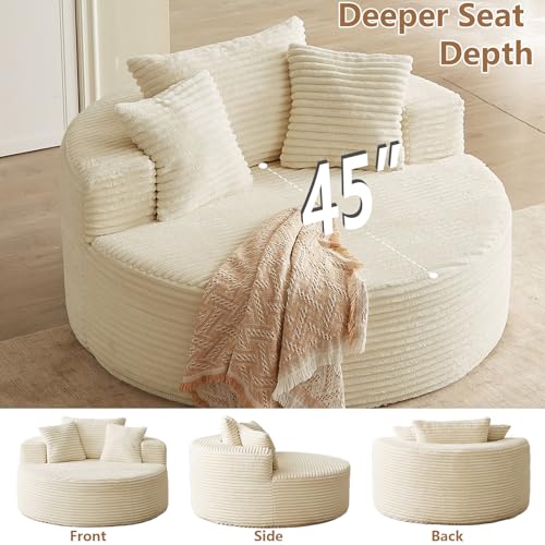Oversized Round Chair Lounge Chaise Indoor, view 6
