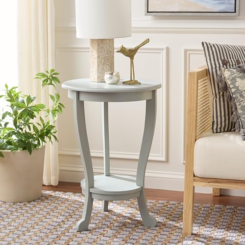 Robins egg blue solid wood farmhouse pedestal table, view 3