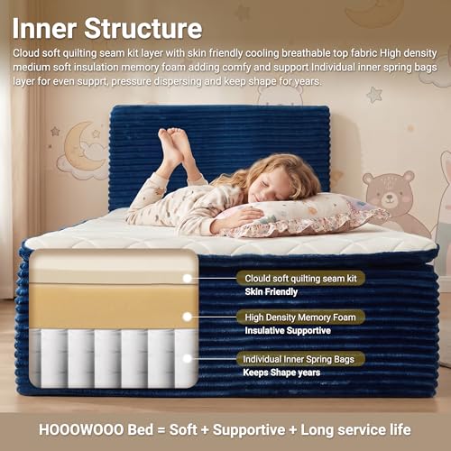 Boneless Bed Frame with Mattress Twin Size, view 7