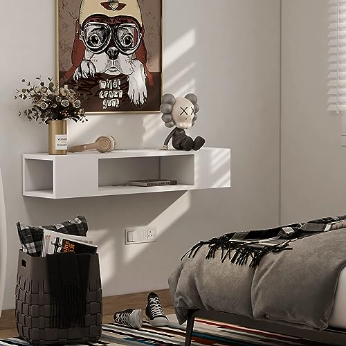 Floating TV Stand, Wall Mounted Entertainment Center and Cabinet Shelf, view 7